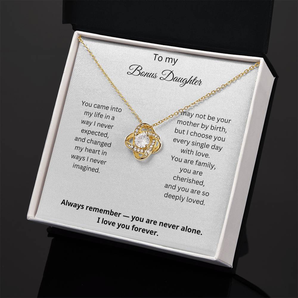 Bonus Daughter Love Knot Necklace Gift 4