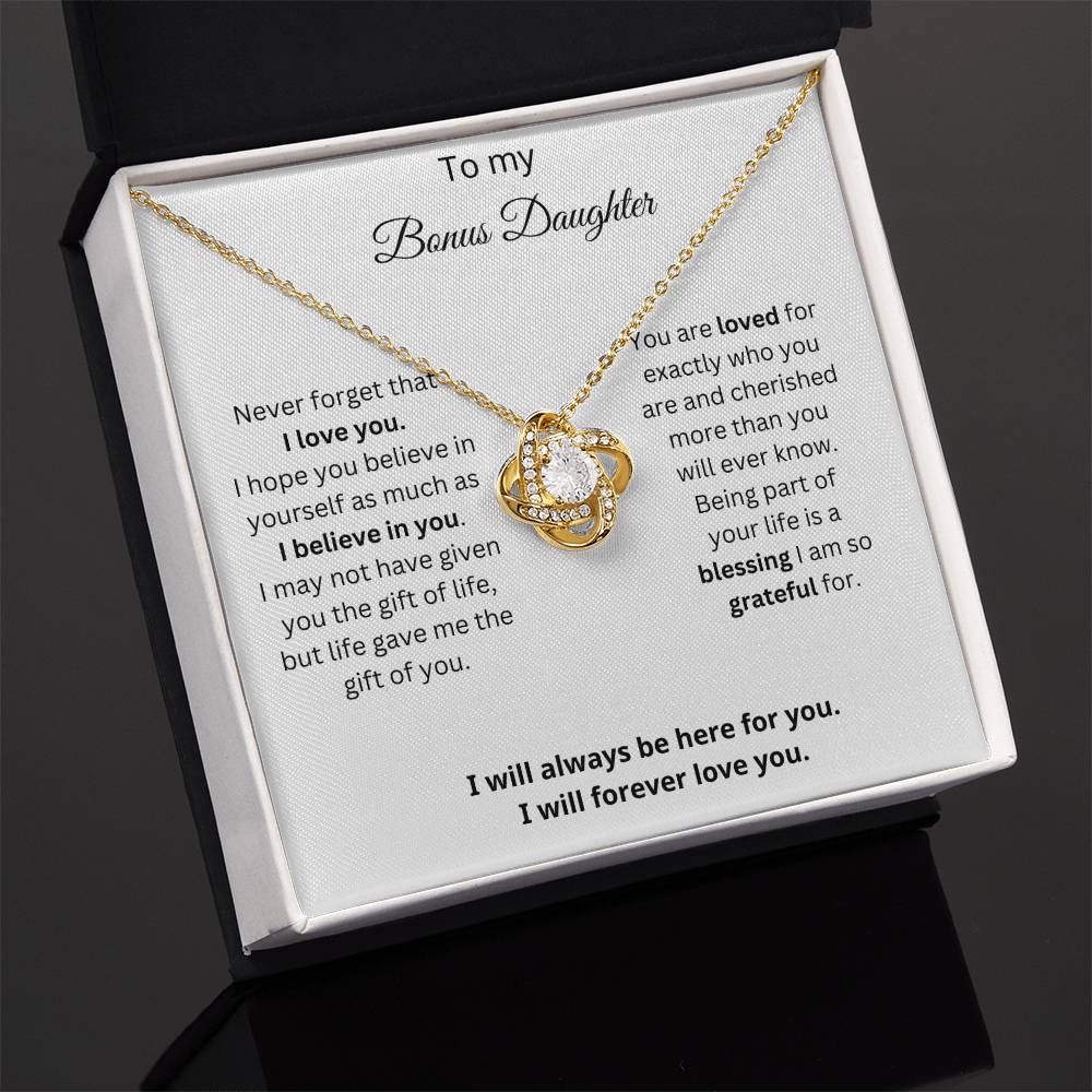 Bonus Daughter Love Knot Necklace Gift 3