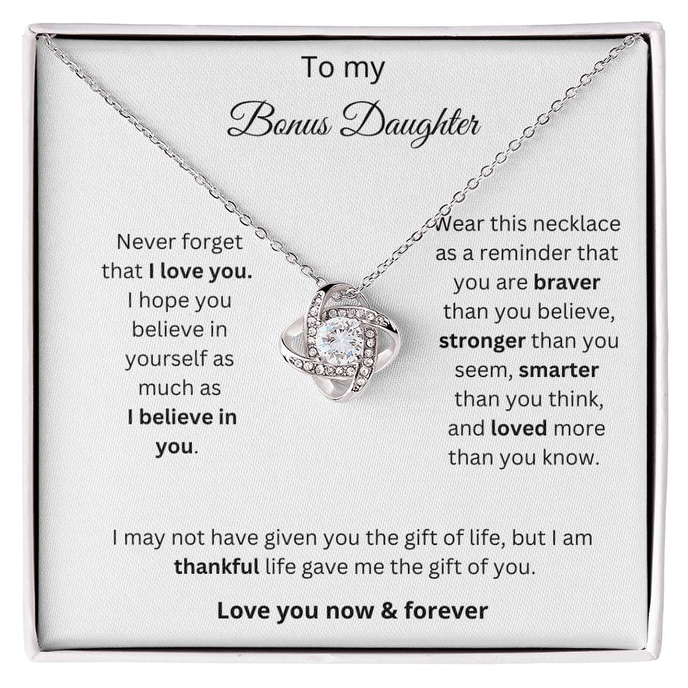 Bonus Daughter Love Knot Necklace Gift 1