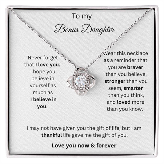 Bonus Daughter Love Knot Necklace Gift 1