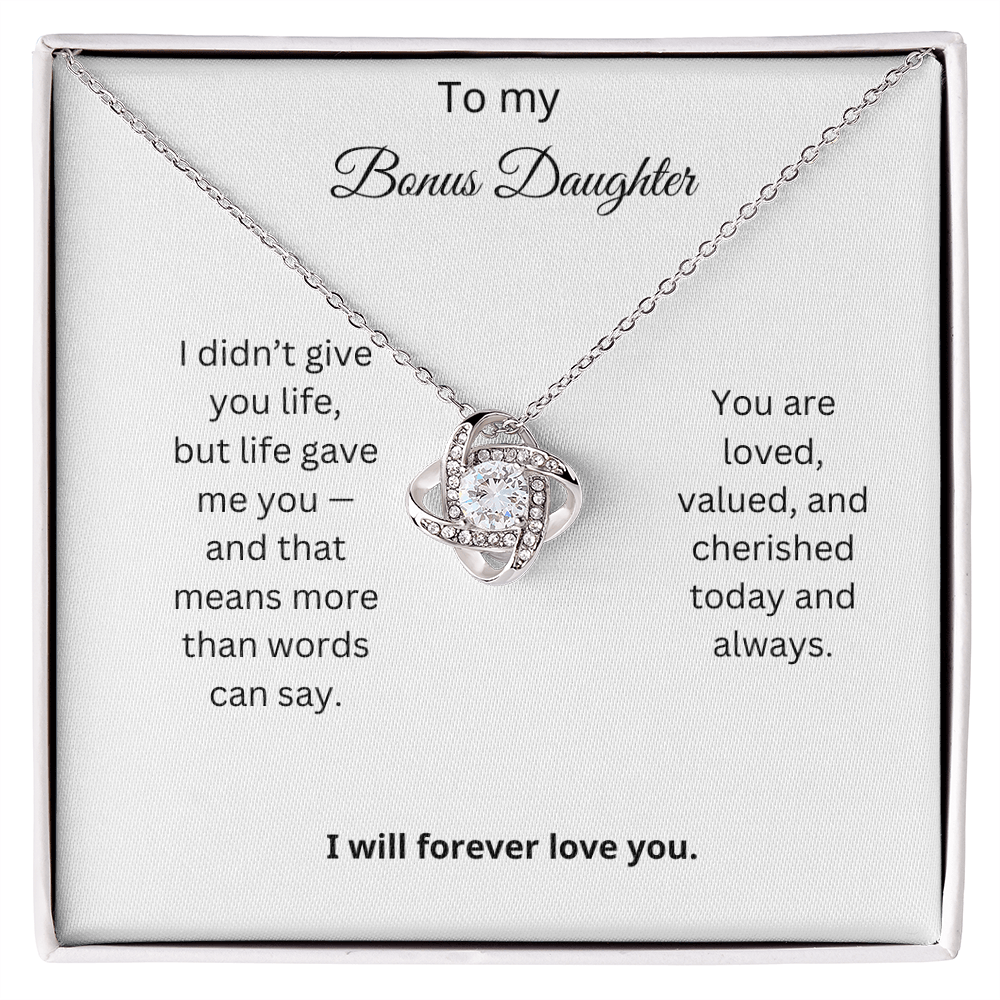 Bonus Daughter Love Knot Necklace Gift 5