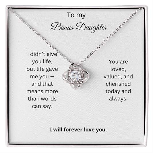 Bonus Daughter Love Knot Necklace Gift 5
