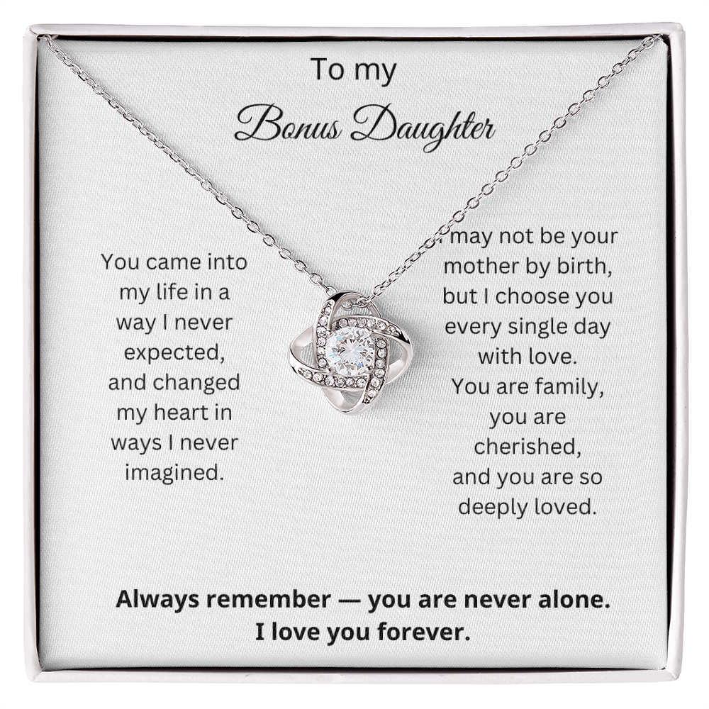 Bonus Daughter Love Knot Necklace Gift 4