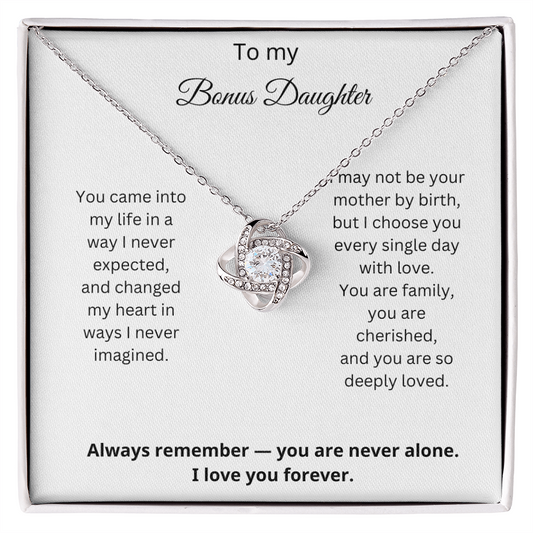 Bonus Daughter Love Knot Necklace Gift 4
