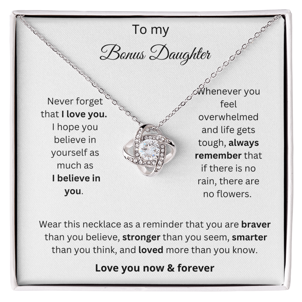 Bonus Daughter Love Knot Necklace Gift 2