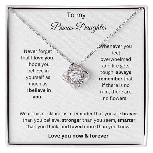 Bonus Daughter Love Knot Necklace Gift 2