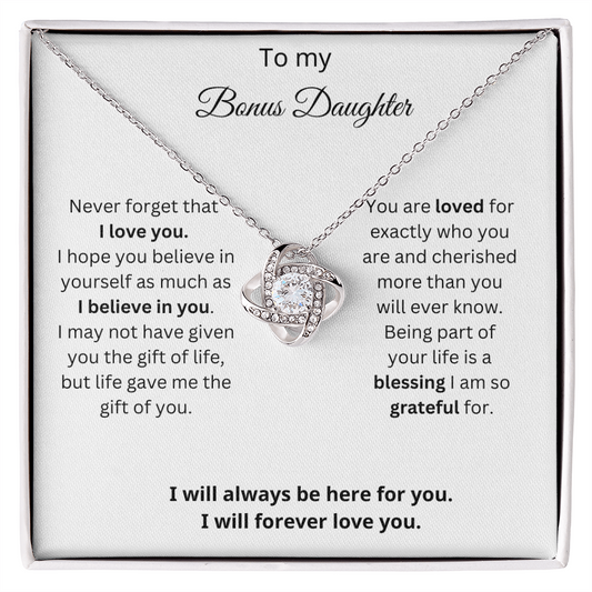 Bonus Daughter Love Knot Necklace Gift 3