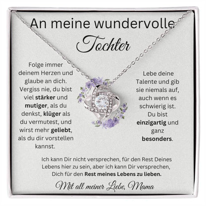 An Meine Wundervolle  | Glaube An Dich | Love Knot Necklace