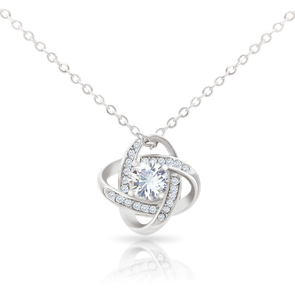 To My Bonus Daughter | I Will Always Love You | Love Knot Necklace