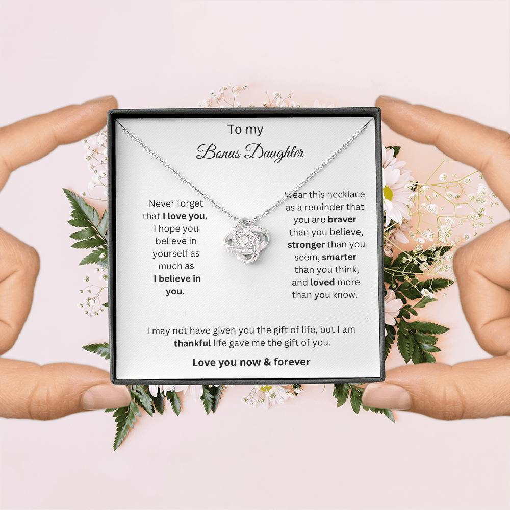 Bonus Daughter Love Knot Necklace Gift 1