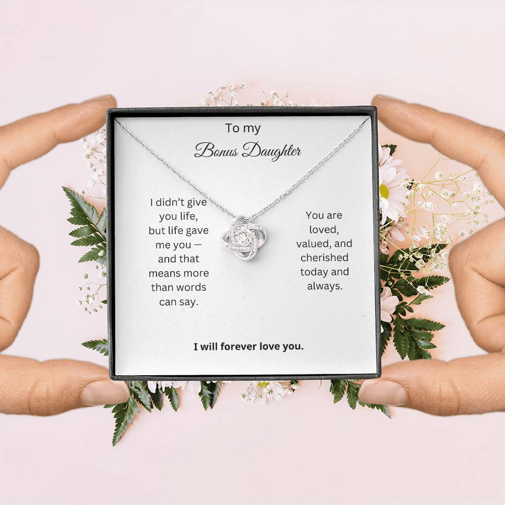 Bonus Daughter Love Knot Necklace Gift 5