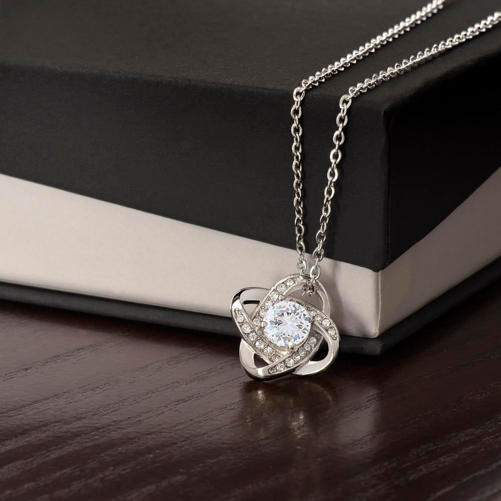 To My Bonus Daughter | I Will Always Love You | Love Knot Necklace