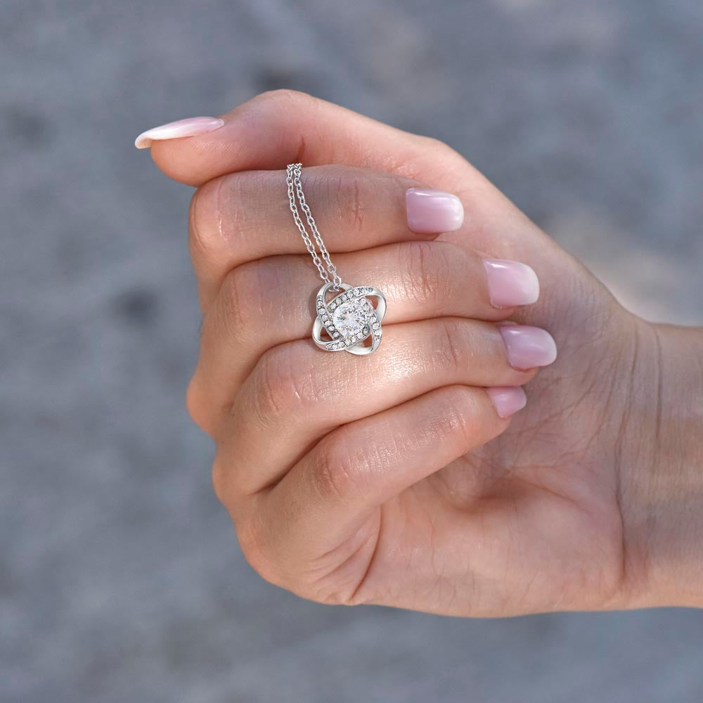 To My Bonus Daughter | I Will Always Love You | Love Knot Necklace