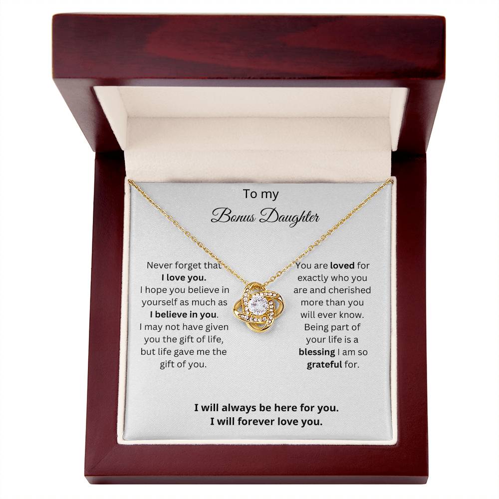 Bonus Daughter Love Knot Necklace Gift 3