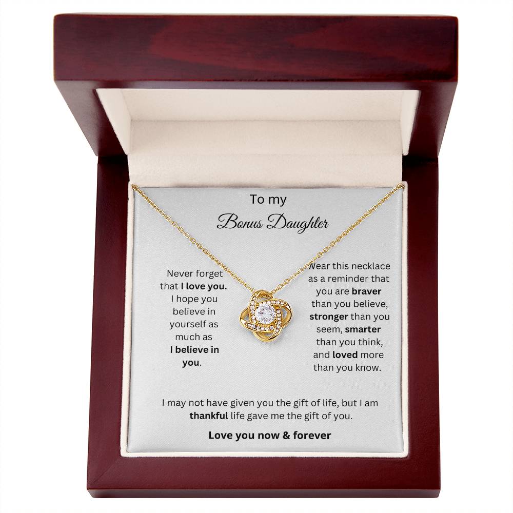 Bonus Daughter Love Knot Necklace Gift 1