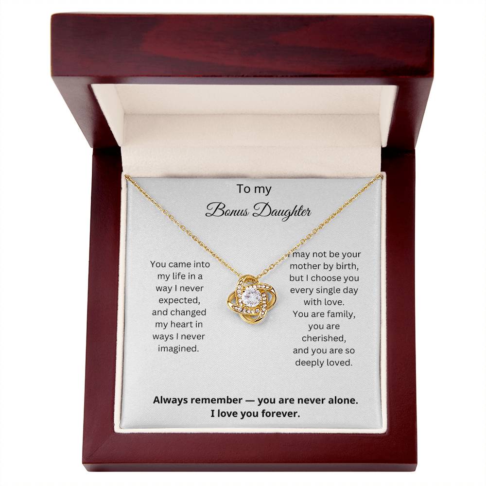 Bonus Daughter Love Knot Necklace Gift 4