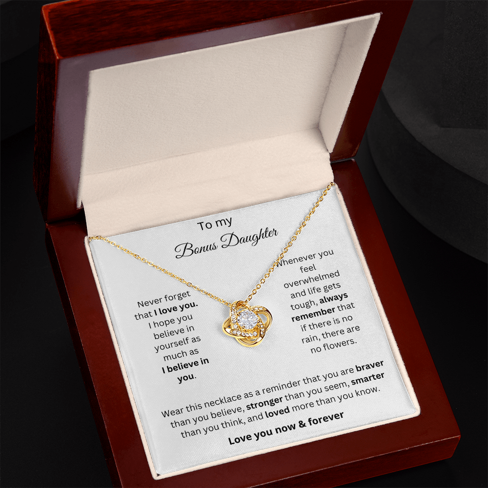 Bonus Daughter Love Knot Necklace Gift 2
