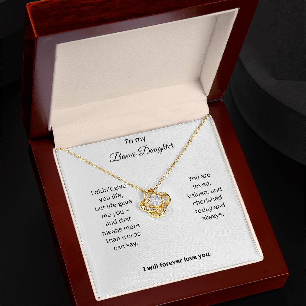 Bonus Daughter Love Knot Necklace Gift 5