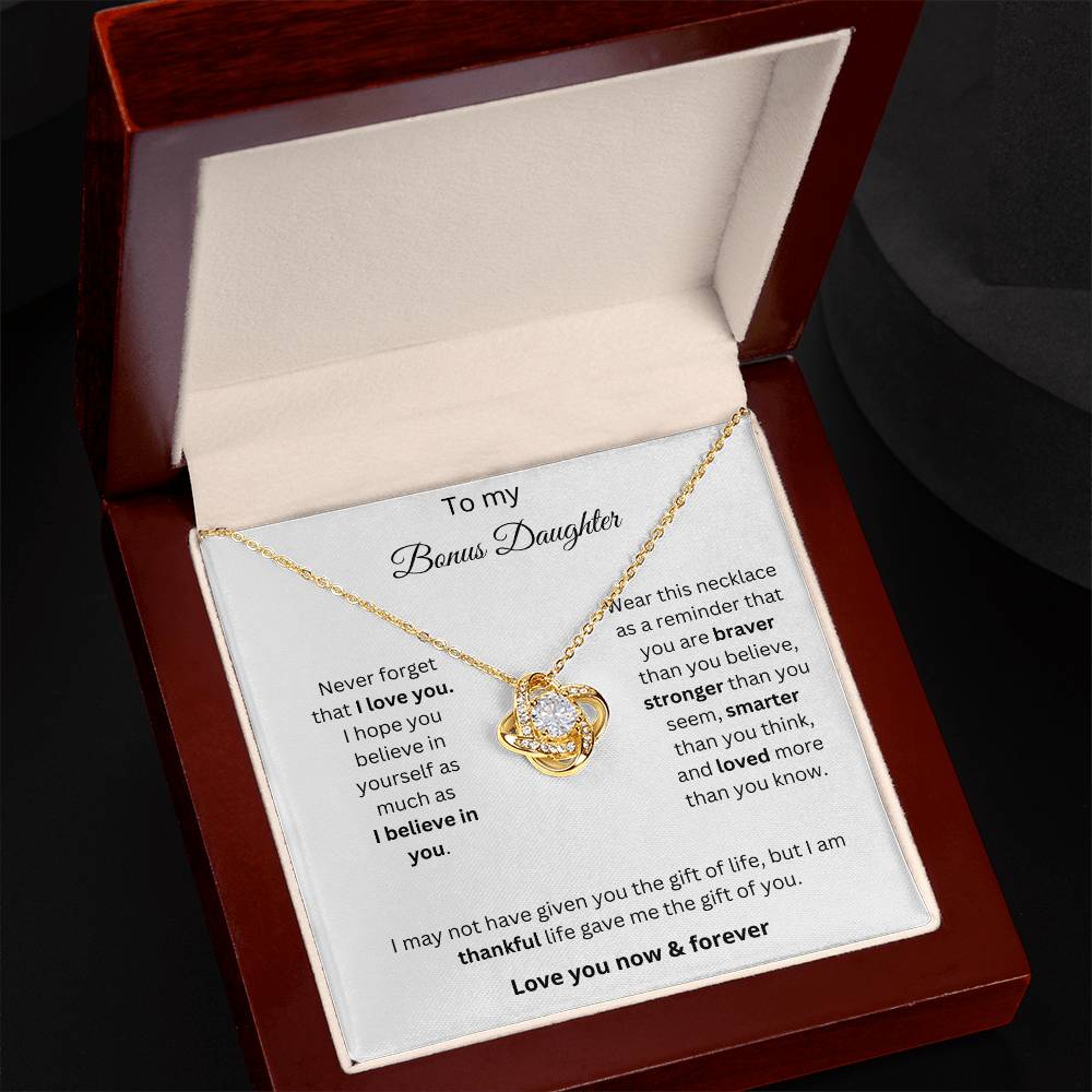 Bonus Daughter Love Knot Necklace Gift 1