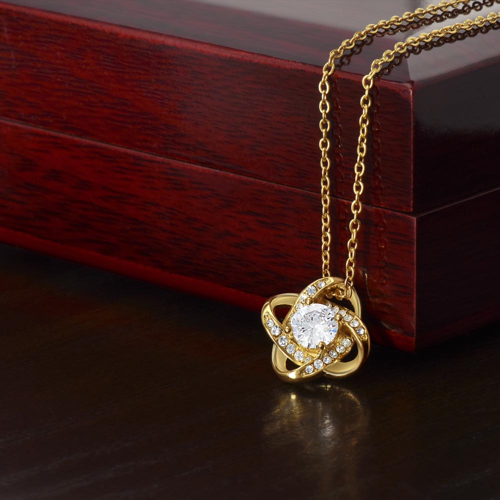 To My Bonus Daughter | I Will Always Love You | Love Knot Necklace