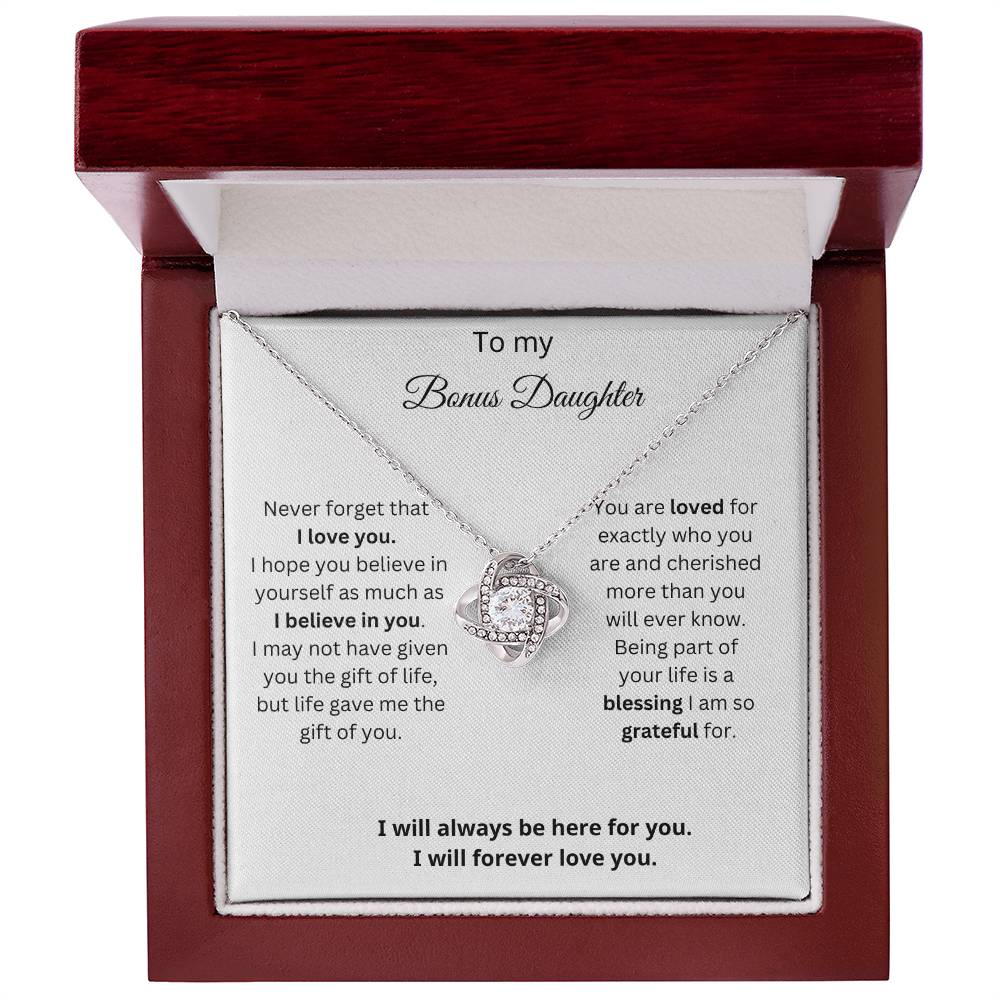 Bonus Daughter Love Knot Necklace Gift 3