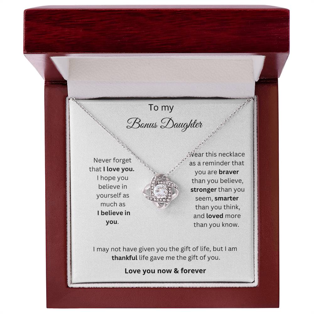 Bonus Daughter Love Knot Necklace Gift 1