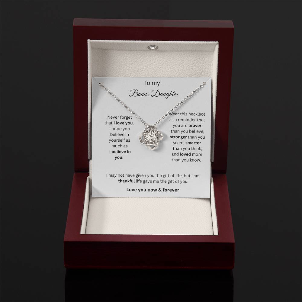 Bonus Daughter Love Knot Necklace Gift 1