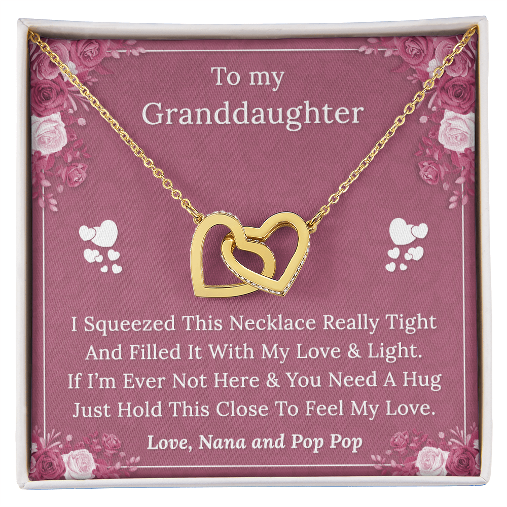 To My Granddaughter - I Squeezed this Necklace - Love Nana and Pop Pop