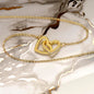 To My Beautiful Granddaughter - Love Meemaw - Interlocking Hearts Necklace