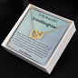 To My Beautiful Granddaughter - Love Meemaw - Interlocking Hearts Necklace