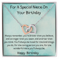 For A Special Niece On Your Birthday - Interlocking Hearts Necklace