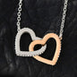 To My Beautiful Granddaughter - Love Meemaw - Interlocking Hearts Necklace