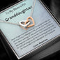 To My Beautiful Granddaughter - Love Meemaw - Interlocking Hearts Necklace