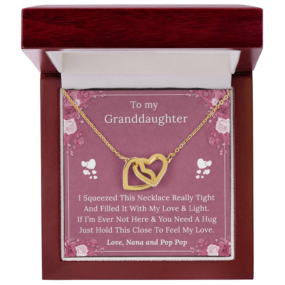 To My Granddaughter - I Squeezed this Necklace - Love Nana and Pop Pop