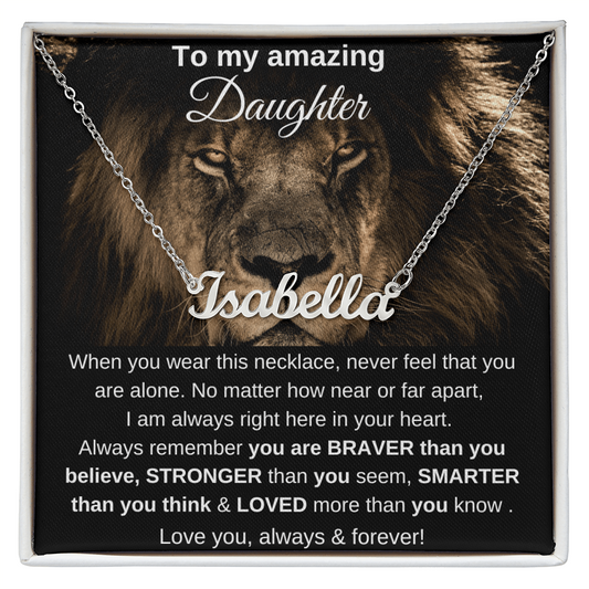 [LIMITED TIME ONLY] To My Amazing Daughter - You Are Stronger Than You Seem - Custom Name Necklace