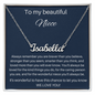 To My Beautiful Niece - We Love You - Personalized Name Necklace