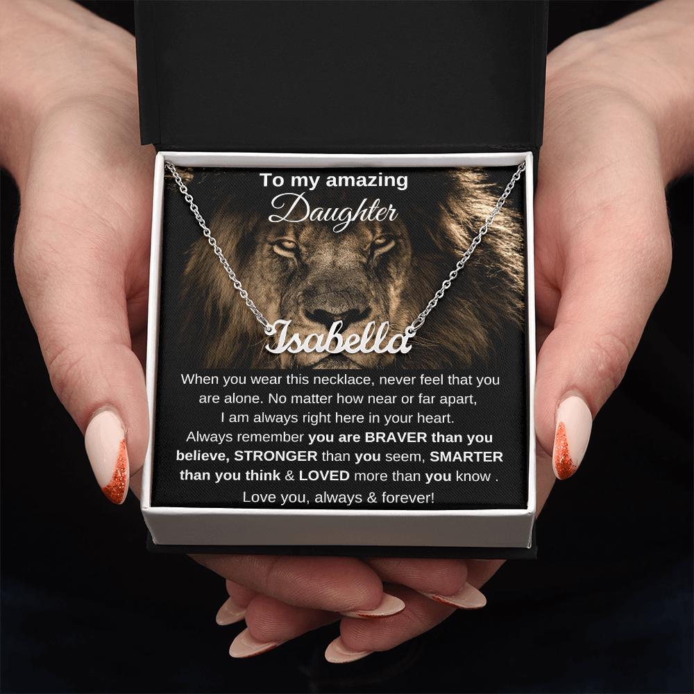 [LIMITED TIME ONLY] To My Amazing Daughter - You Are Stronger Than You Seem - Custom Name Necklace