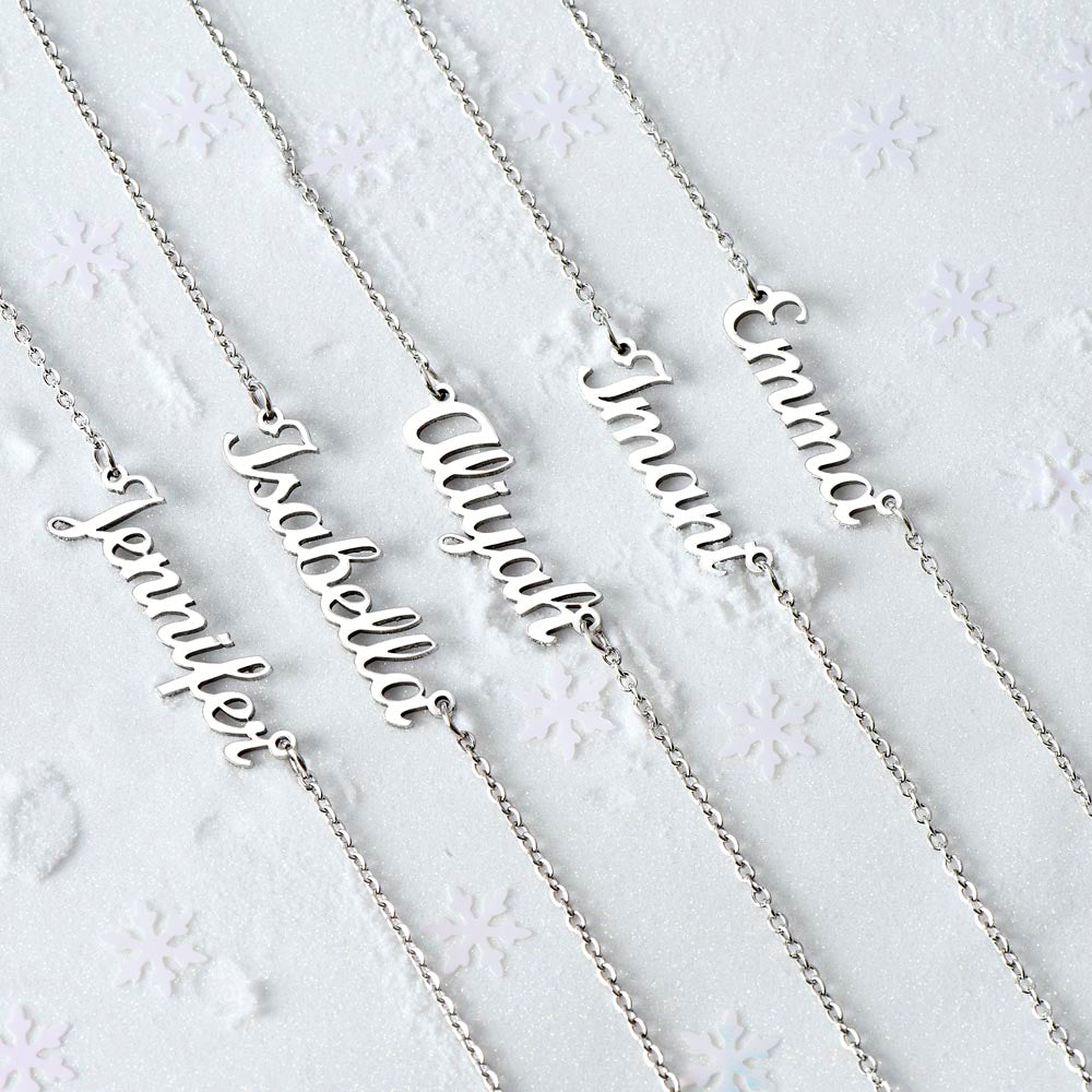To My Daughter Never Forger That I Love You - Custom Name Necklace