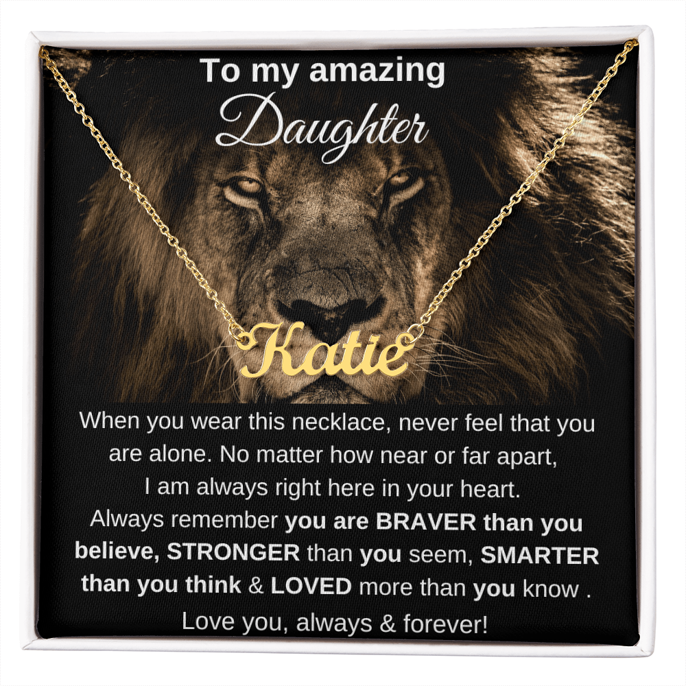 [LIMITED TIME ONLY] To My Amazing Daughter - You Are Stronger Than You Seem - Custom Name Necklace