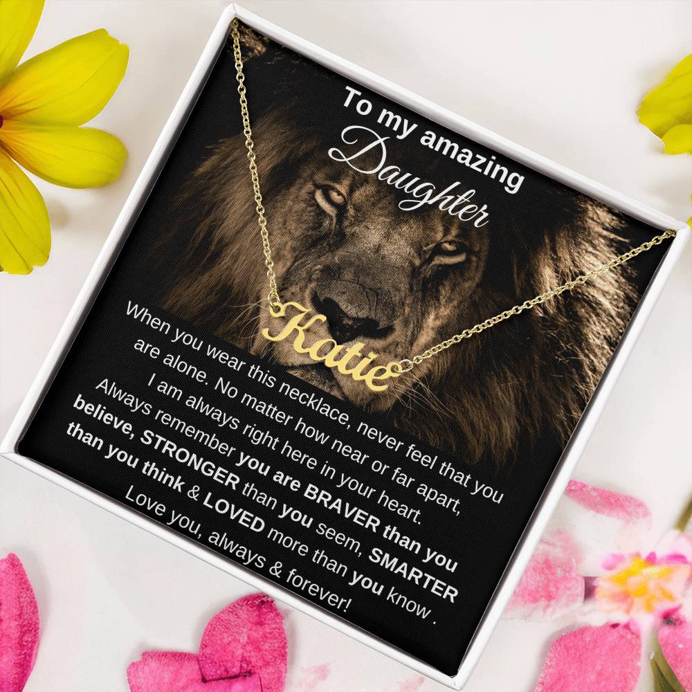 [LIMITED TIME ONLY] To My Amazing Daughter - You Are Stronger Than You Seem - Custom Name Necklace