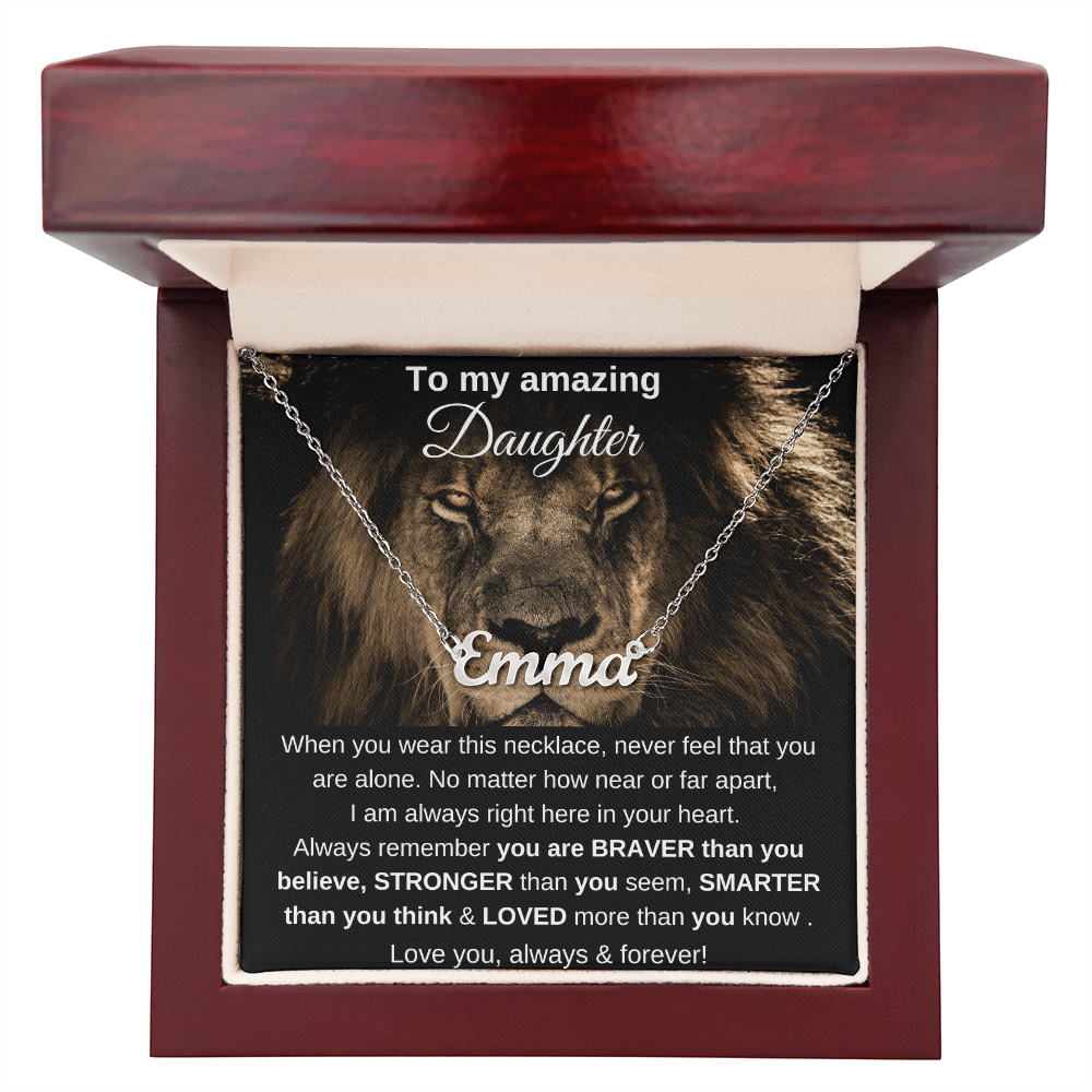 [LIMITED TIME ONLY] To My Amazing Daughter - You Are Stronger Than You Seem - Custom Name Necklace