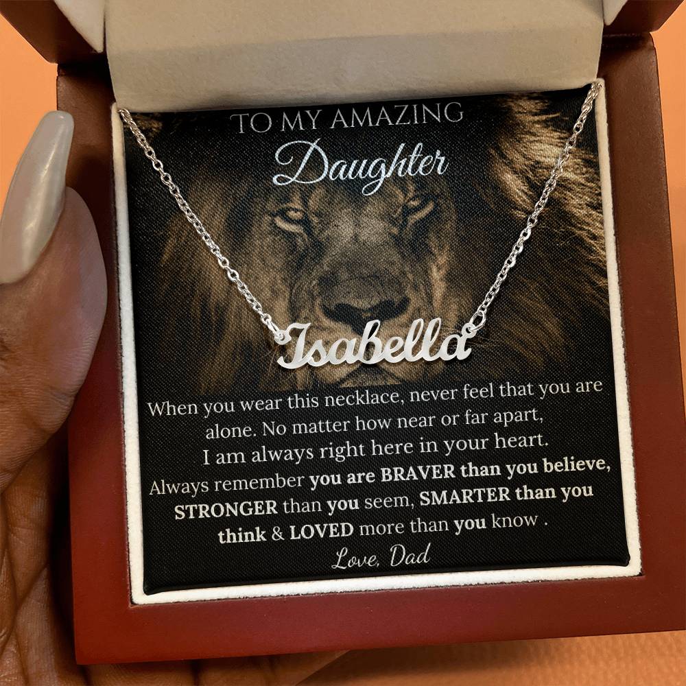 [LIMITED TIME ONLY] To My Amazing Daughter - I Am Always Right Here In Your Heart - Custom Name Necklace