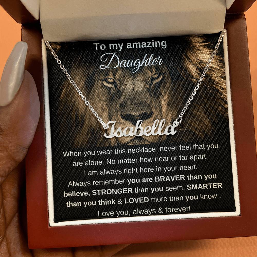 [LIMITED TIME ONLY] To My Amazing Daughter - You Are Stronger Than You Seem - Custom Name Necklace