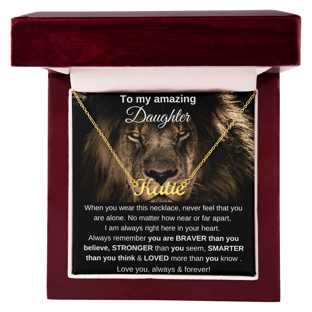 [LIMITED TIME ONLY] To My Amazing Daughter - You Are Stronger Than You Seem - Custom Name Necklace