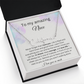 To My Amazing Niece - I Love You So Much - Signature Style Name Necklace