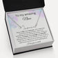 To My Amazing Niece - I Love You So Much - Signature Style Name Necklace