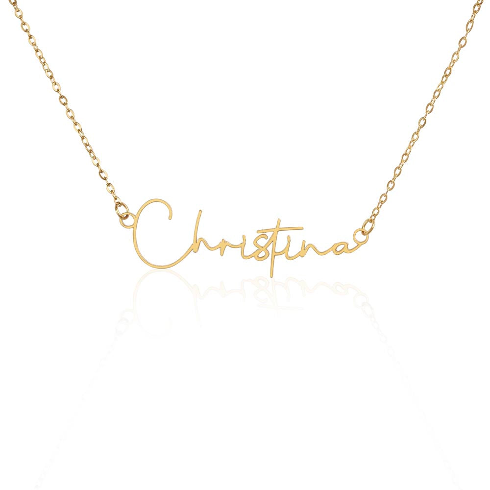 To My Amazing Niece - I Love You So Much - Signature Style Name Necklace