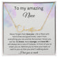 To My Amazing Niece - I Love You So Much - Signature Style Name Necklace