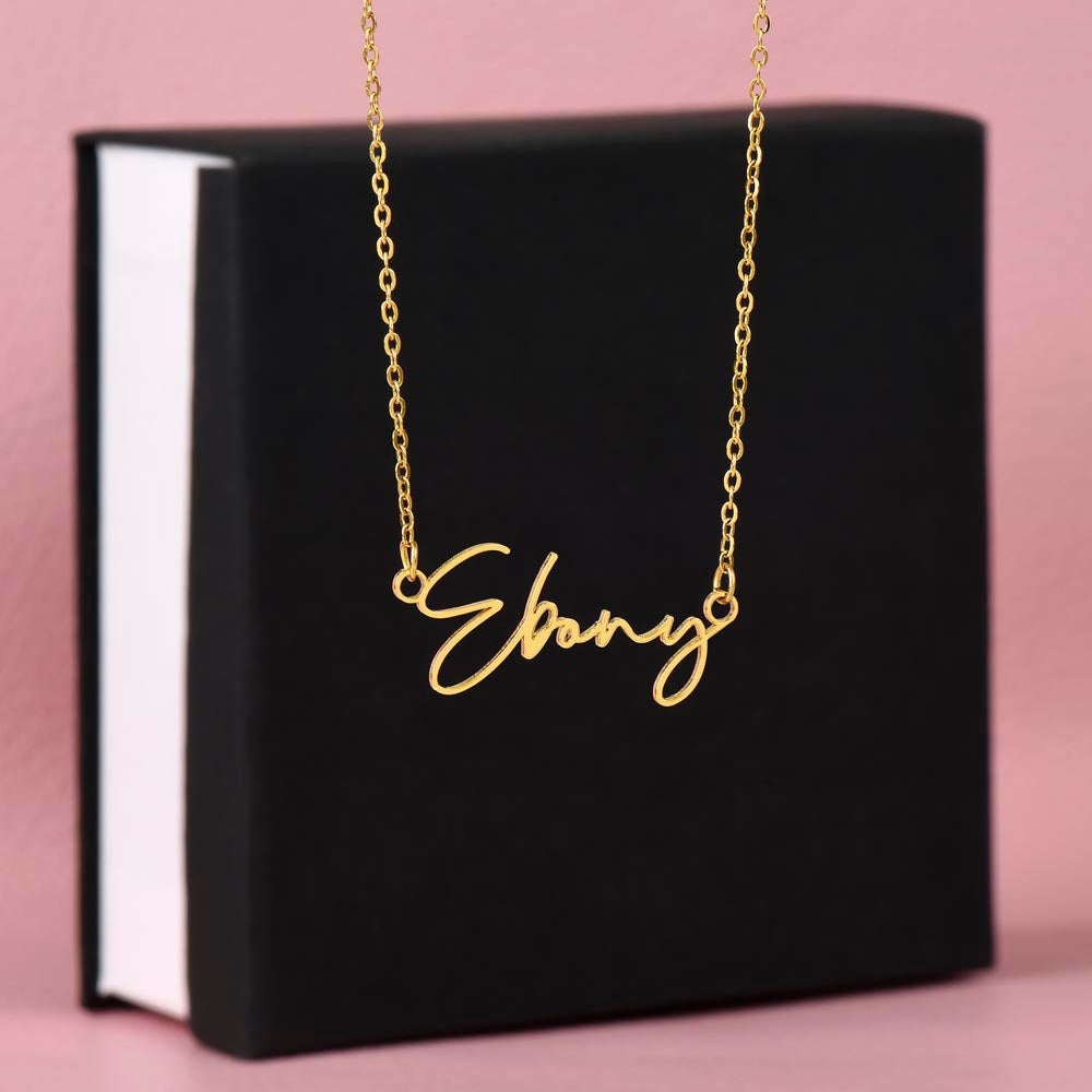 To My Amazing Niece - I Love You So Much - Signature Style Name Necklace