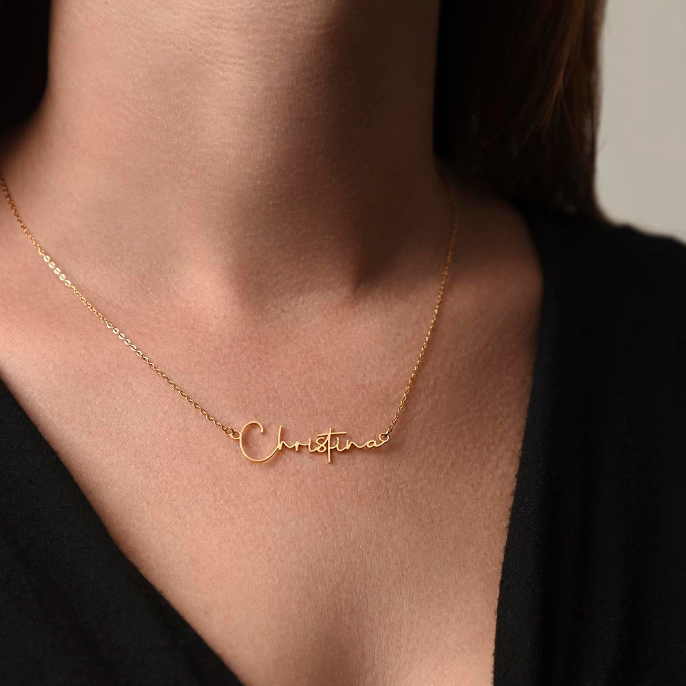 To My Amazing Niece - I Love You So Much - Signature Style Name Necklace